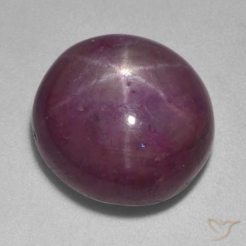 15.13ct Natural Púrpura ciruela rubí estrella, Ovalada, Opaco