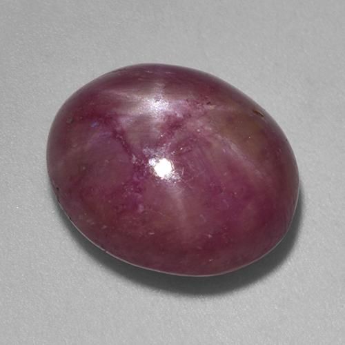 Rubí estrella púrpura natural de 10,07 ct, corte óvalo, opaco