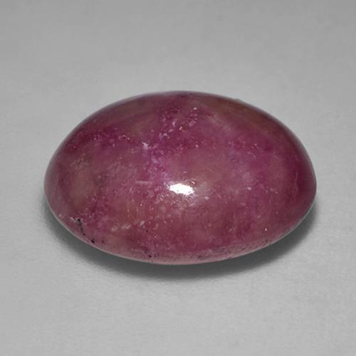 Rubí estrella púrpura natural de 10,07 ct, corte óvalo, opaco