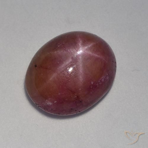 11.48ct Natural Púrpura rojizo rubí estrella, Ovalada, Opaco