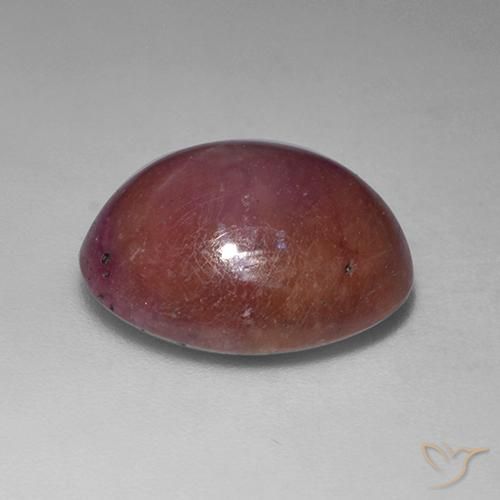 rubí estrella Púrpura rojizo natural de 11.48 ct, Ovalada, Opaco