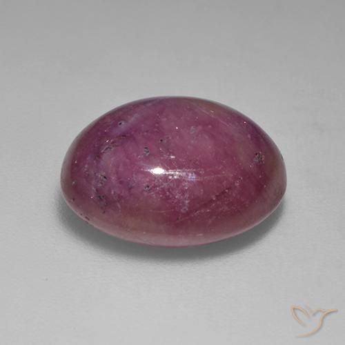 rubí estrella Púrpura ciruela natural de 11.87 ct, Ovalada, Opaco