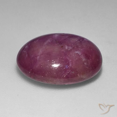 rubí estrella Púrpura oscuro medio natural de 12.90 ct, Ovalada, Opaco