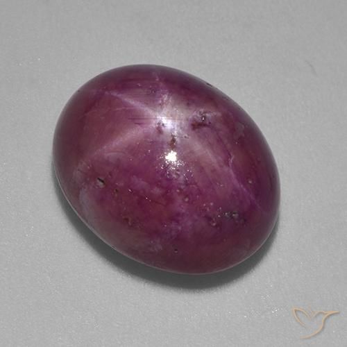 13.24ct Natural Púrpura rojizo rubí estrella, Ovalada, Opaco