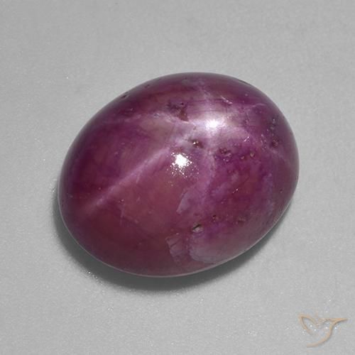 rubí estrella Púrpura rojizo natural de 13.24 ct, Ovalada, Opaco