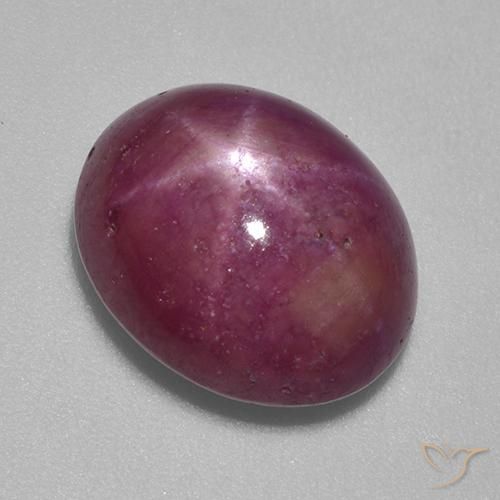 rubí estrella Púrpura ciruela natural de 12.45 ct, Ovalada, Opaco