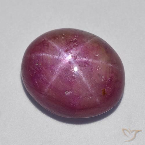 rubí estrella Púrpura medio natural de 12.55 ct, Ovalada, Opaco