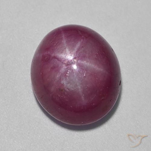 rubí estrella Púrpura rojizo natural de 9.44 ct, Ovalada, Opaco