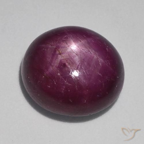 10.71ct Natural Púrpura oscuro medio rubí estrella, Ovalada, Opaco