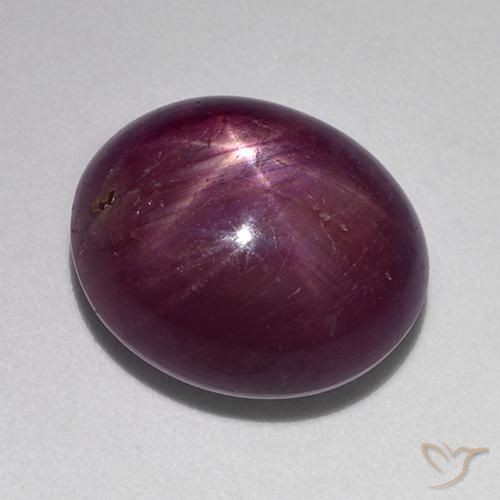 rubí estrella Púrpura rojizo natural de 13.18 ct, Ovalada, Opaco