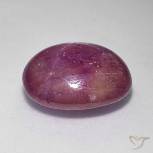 rubí estrella Magenta grisáceo natural de 10.38 ct, Ovalada, Opaco