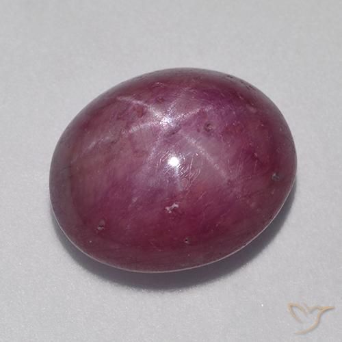 9.37ct Natural Púrpura oscuro medio rubí estrella, Ovalada, Opaco