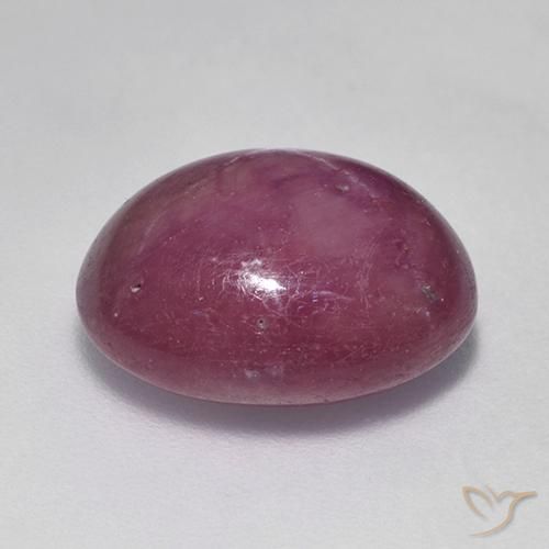 rubí estrella Púrpura oscuro medio natural de 9.37 ct, Ovalada, Opaco