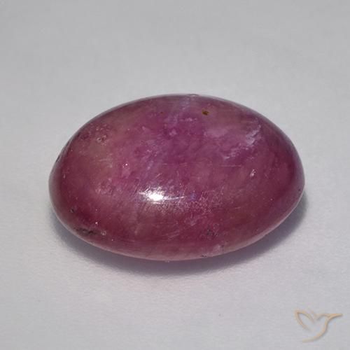 rubí estrella Púrpura oscuro medio natural de 9.50 ct, Ovalada, Opaco