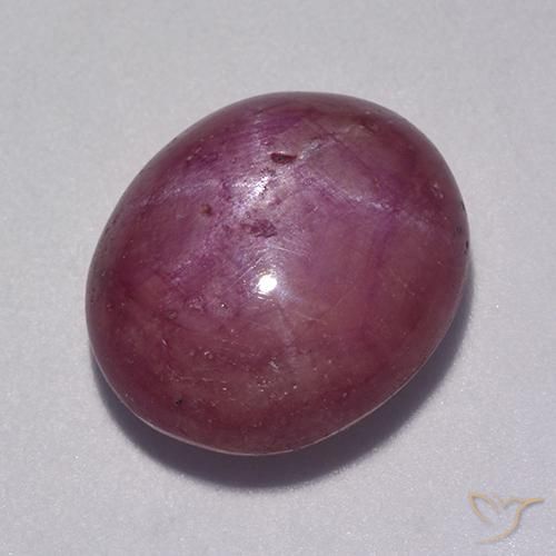 10.31ct Natural Púrpura rojizo rubí estrella, Ovalada, Opaco
