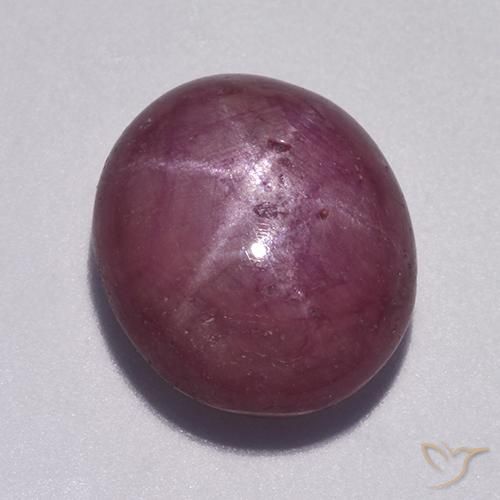 rubí estrella Púrpura rojizo natural de 10.31 ct, Ovalada, Opaco