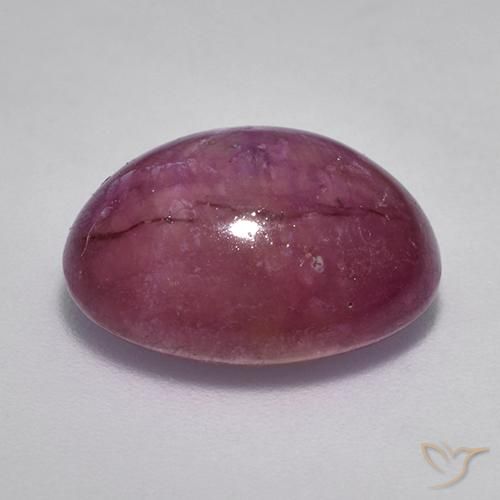 rubí estrella Púrpura oscuro medio natural de 10.57 ct, Ovalada, Opaco