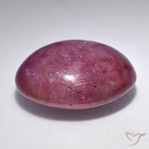 rubí estrella Púrpura oscuro medio natural de 12.56 ct, Ovalada, Opaco