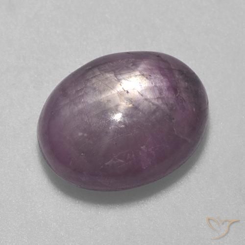 6.59ct Natural Púrpura claro rubí estrella, Ovalada, Opaco