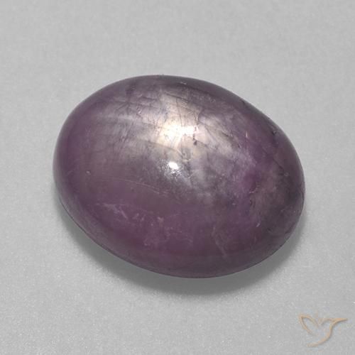 rubí estrella Púrpura claro natural de 6.59 ct, Ovalada, Opaco