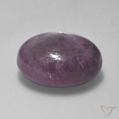 rubí estrella Púrpura claro natural de 6.59 ct, Ovalada, Opaco