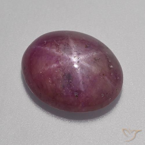 6.46ct Natural Rojo púrpura rubí estrella, Ovalada, Opaco