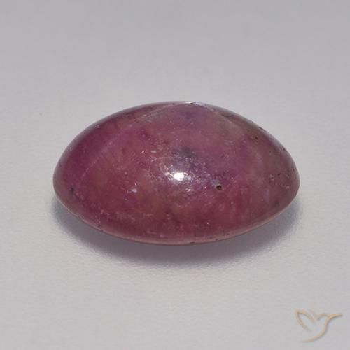 rubí estrella Rojo púrpura natural de 6.46 ct, Ovalada, Opaco