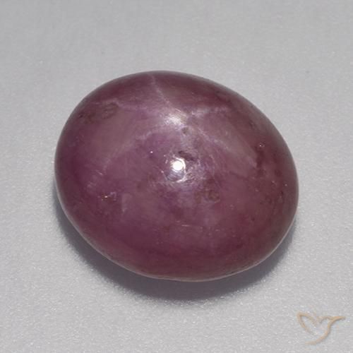 rubí estrella Rojo medio natural de 9.23 ct, Ovalada, Opaco
