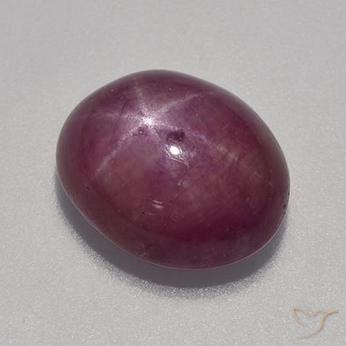 rubí estrella Rojo frambuesa natural de 9.04 ct, Ovalada, Opaco