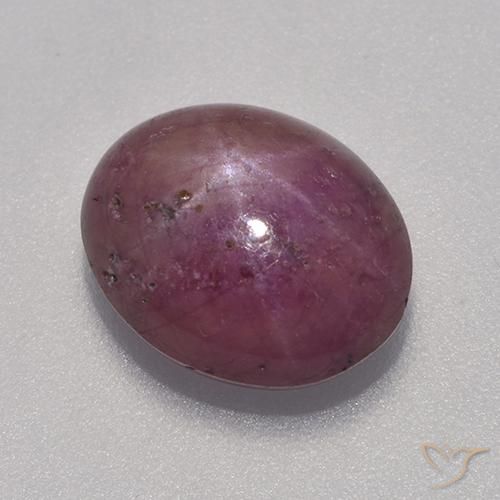 6.06ct Natural Rojo medio rubí estrella, Ovalada, Opaco