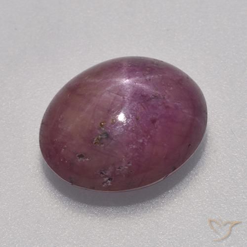 rubí estrella Rojo medio natural de 6.06 ct, Ovalada, Opaco