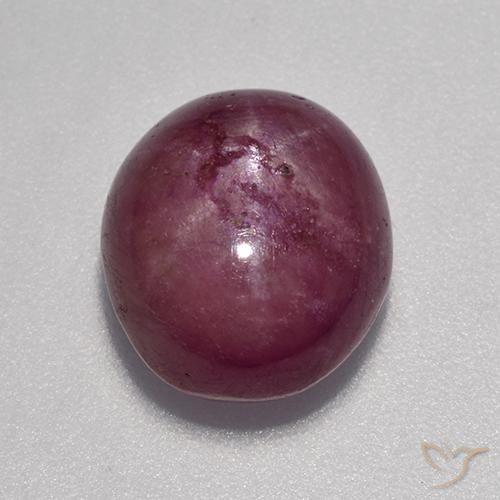 rubí estrella Rojo púrpura natural de 7.13 ct, Ovalada, Opaco