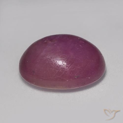 rubí estrella Púrpura oscuro medio natural de 8.86 ct, Ovalada, Opaco