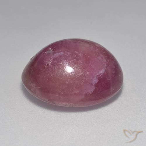 rubí estrella Púrpura oscuro medio natural de 8.41 ct, Ovalada, Opaco