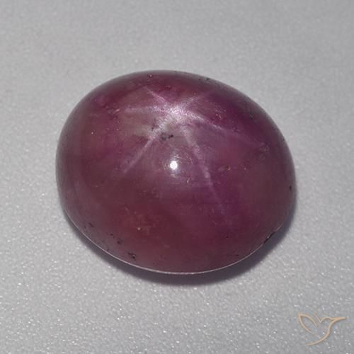rubí estrella Púrpura ciruela natural de 11.15 ct, Ovalada, Opaco