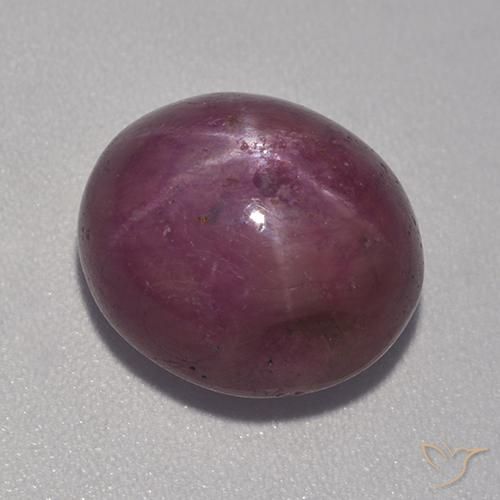 rubí estrella Púrpura ciruela natural de 10.98 ct, Ovalada, Opaco