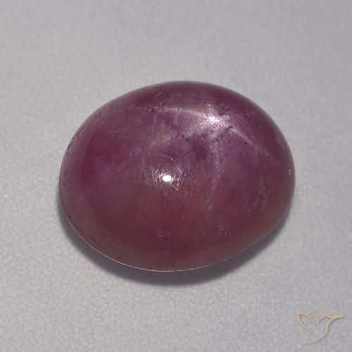 rubí estrella Púrpura ciruela natural de 6.32 ct, Ovalada, Opaco