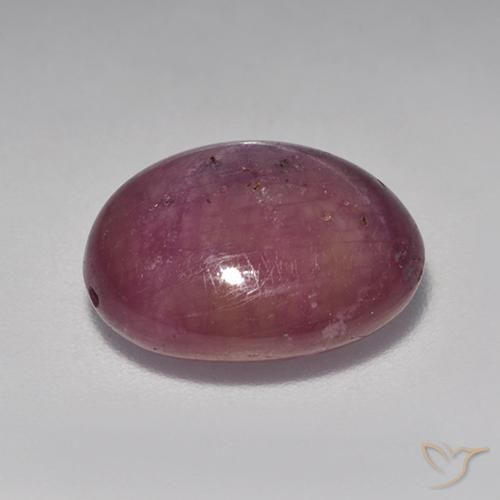 rubí estrella Púrpura rojizo natural de 6.89 ct, Ovalada, Opaco