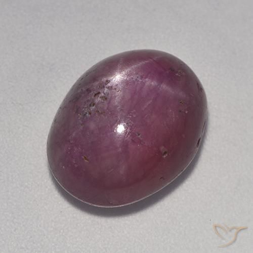 9.38ct Natural Púrpura rojizo rubí estrella, Ovalada, Opaco