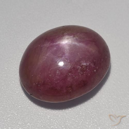 9.31ct Natural Púrpura oscuro medio rubí estrella, Ovalada, Opaco