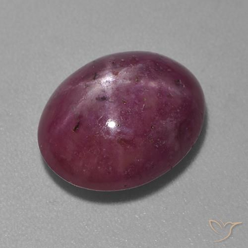 rubí estrella Púrpura rojizo natural de 6.26 ct, Ovalada, Opaco