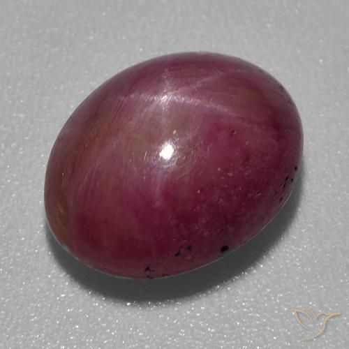 rubí estrella Púrpura rojizo natural de 5.24 ct, Ovalada, Opaco