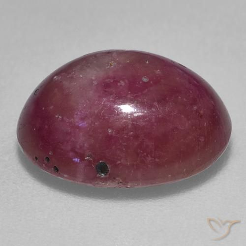 rubí estrella Púrpura rojizo natural de 6.58 ct, Ovalada, Opaco