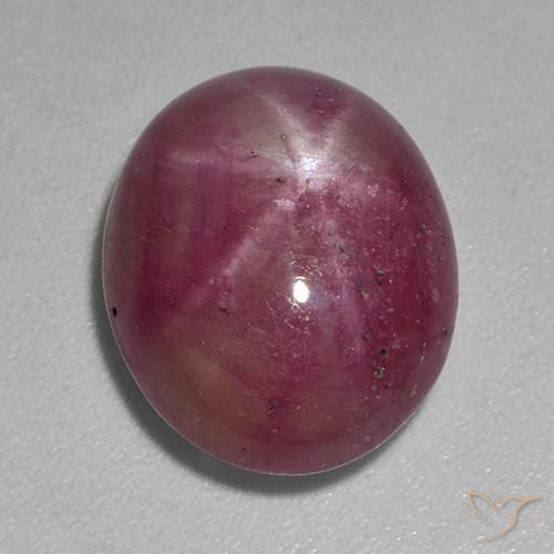 rubí estrella Púrpura rojizo natural de 8.43 ct, Ovalada, Opaco