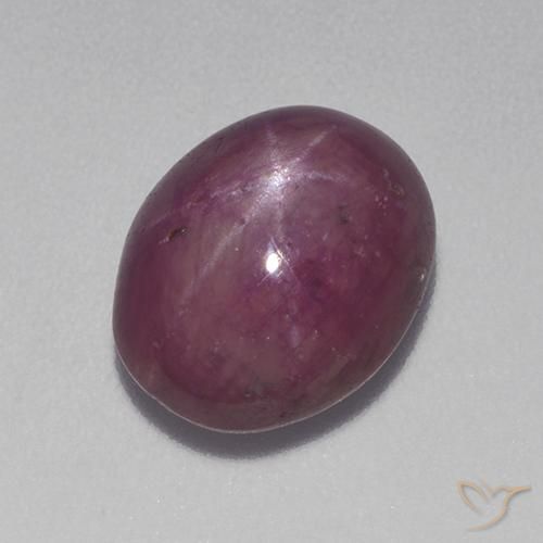 6.10ct Natural Púrpura rojizo rubí estrella, Ovalada, Opaco