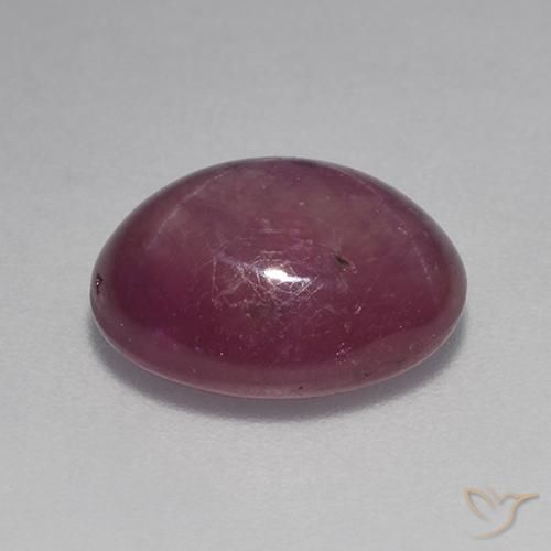rubí estrella Púrpura rojizo natural de 6.10 ct, Ovalada, Opaco