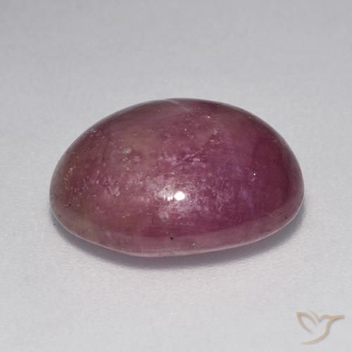 rubí estrella Púrpura oscuro medio natural de 8.90 ct, Ovalada, Opaco