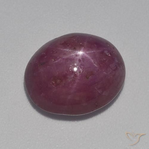 rubí estrella Púrpura rojizo natural de 7.78 ct, Ovalada, Opaco