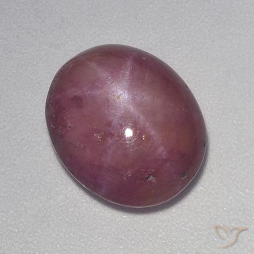 7.28ct Natural Púrpura rojizo rubí estrella, Ovalada, Opaco