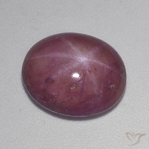 rubí estrella Púrpura rojizo natural de 7.28 ct, Ovalada, Opaco